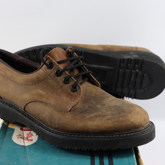 Vtg New Carolina Mens 10 D Leather Work Shoes main image 7
